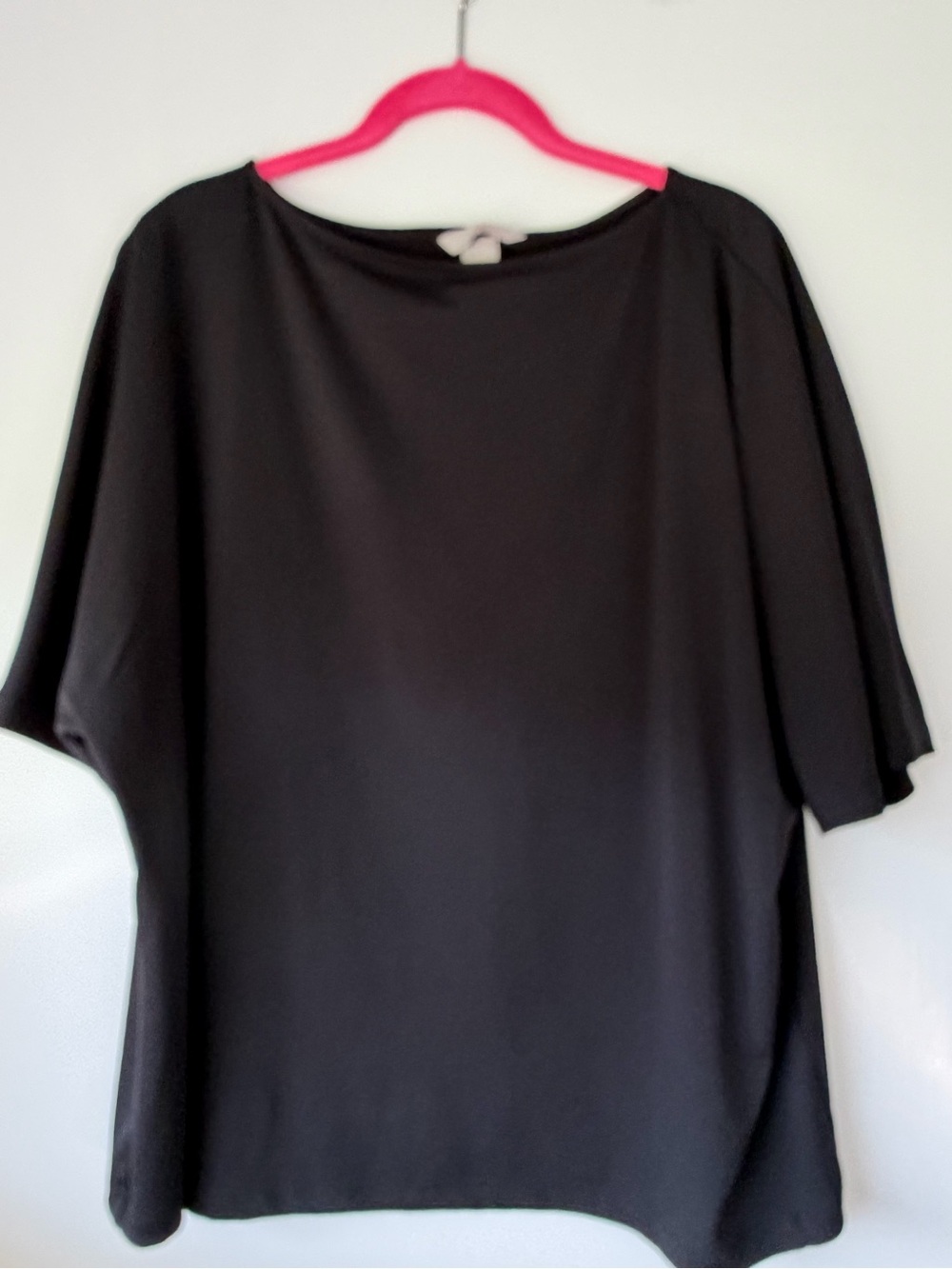 H&M Women’s Black Short Sleeve Tunic Top - Size L